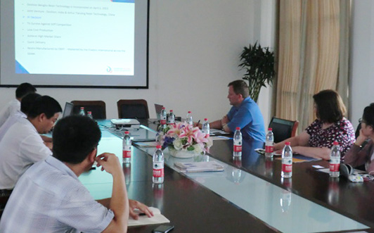 Guests from Suez company, a famous water treatment company in America, visited our company